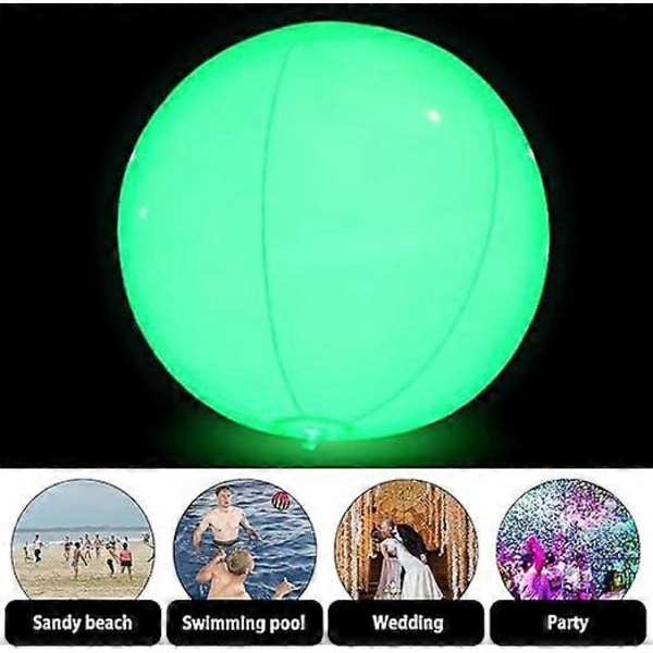 Flytende bassenglys, 4 stk. Utendørs balllys med fjernkontroll, IP68 vanntett LED-balllys, 16 farger RGB-skiftende balllys for svømming 40cm luminous sphere