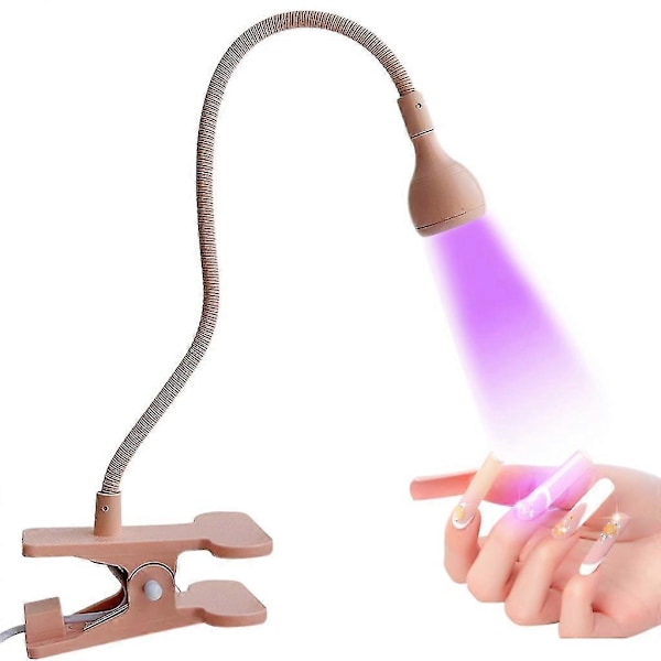 Aluminiumlegering 5W UV-neglelampe med fodpedal til neglekunst manicure-fiksering Pink