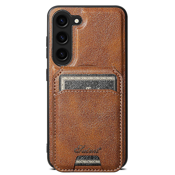 Til Samsung Galaxy S23 Etui Kortholder Magnetisk Aftagelig Telefon Cover Brown