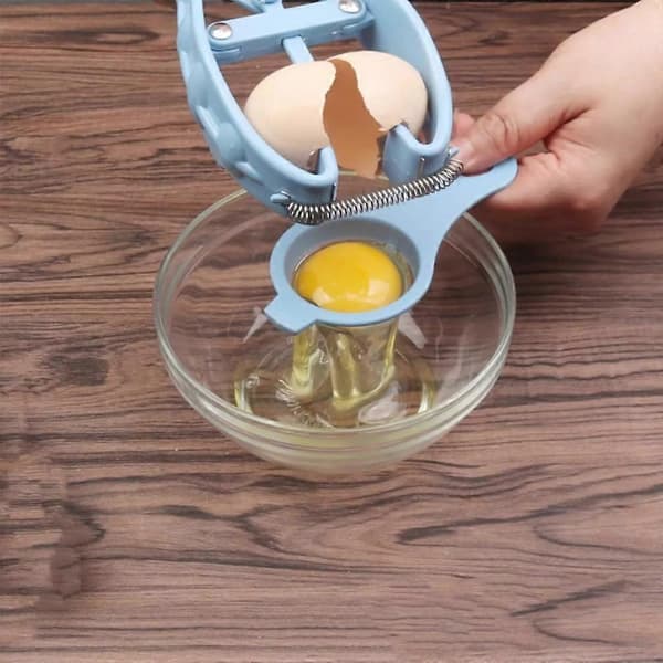 Multifunksjonell 2 i 1 Eggeåpner, Eggeskallåpner Eggseparator For Rå Egg sky blue