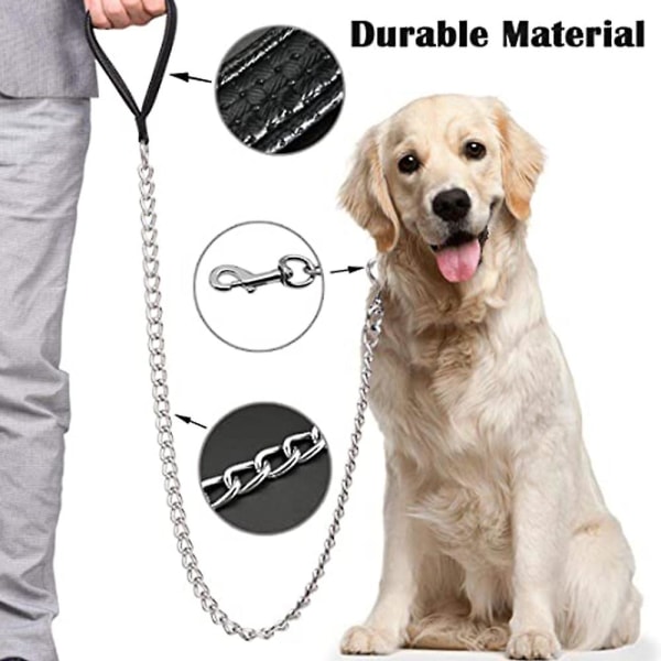 Dog Chain Leash, Chew Proof Dog Leash For Dogs&#39; Turgåing og trening