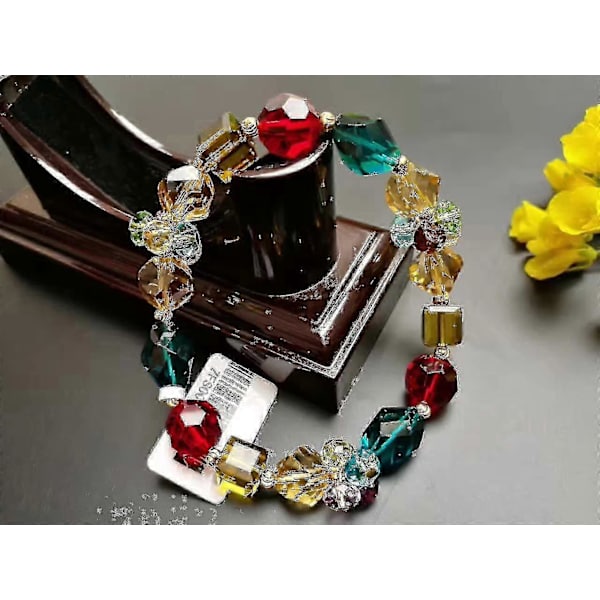 50 stk. 4mm Glas Krystal Kvadratiske Terningperler DIY Smykkefremstilling Blandet Farve - CHUN