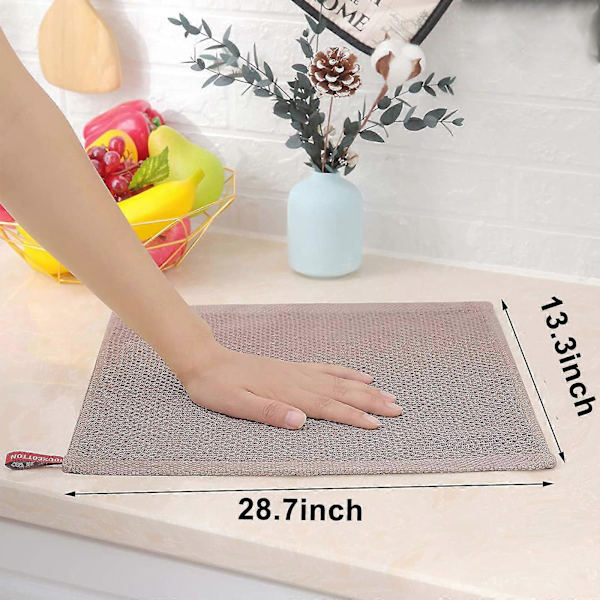 6-pack 100% Bomulls Terry Handdukar Köksdisk Rengöring Hängande Slinga Brown 34*73cm