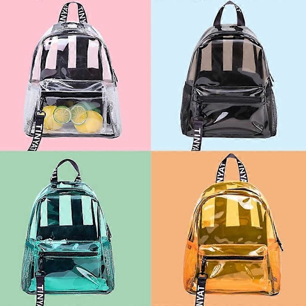 T9051 Dam Jelly Bag Vattentät PVC Transparent Ryggsäck Strand Reseryggsäck
