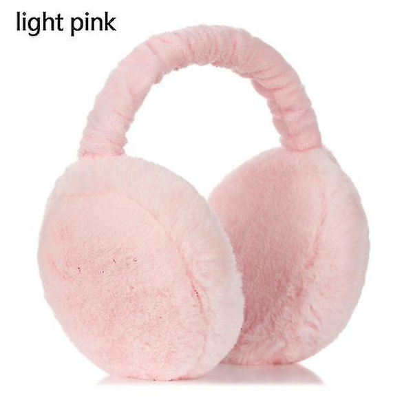 Mjuka Plysch Öronvärmare Unisex Vinter Varma Öronmuffar Utomhus Kallsäkerhet Öronmuffar A Light pink