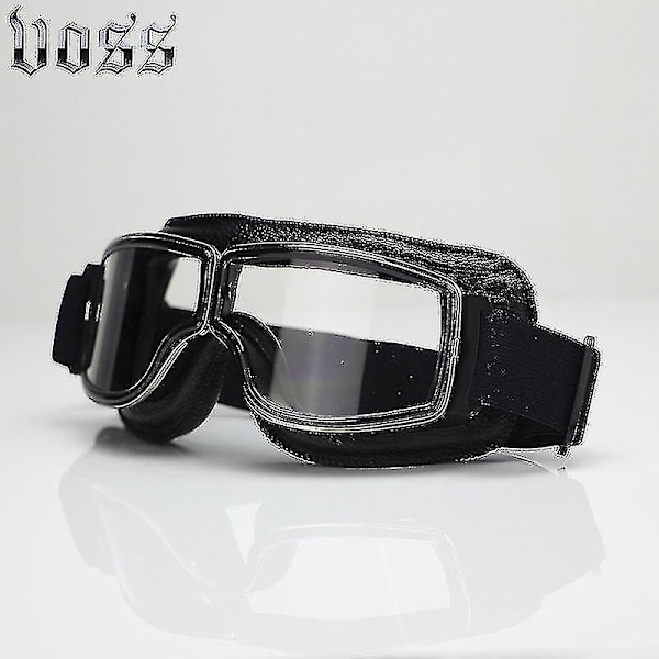 Nahka-Goggles Vintage Moottoripyörälasit Vintage Moottoripyörälasit Retro Jet Kypärälasit 10