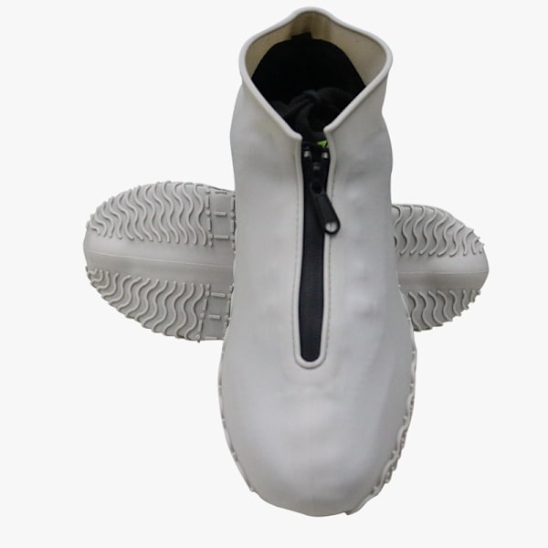 Vandtætte sko-overtræk med lynlås Light gray (black zipper version) XL (size 43-46)