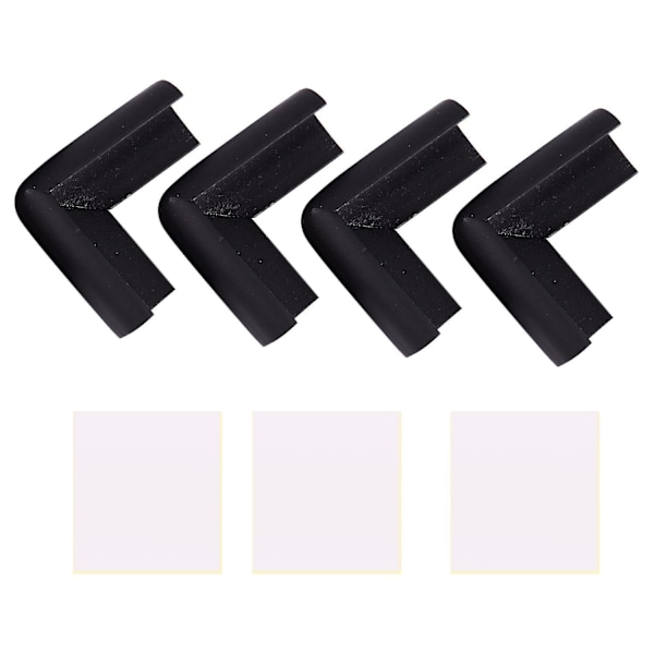 4pcs Child Desk Table Edge Cover Guard Corner Protector Cushion Black