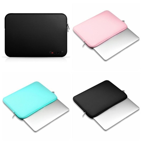 Skyddande fodral med blixtlås för bärbar dator, kompatibel med Macbook Air Pro Retina Notebook kaesi Black 15