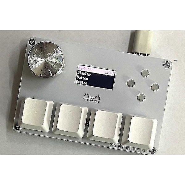 Sayodevice Osu O3c Nopea Hall-kytkin Magneettiset Lineaariset Kytkimet Näppäimistö Nuppilla Ja Näytöllä, Kopioi Liitä, Pikakuvakkeet, Makro Hotswap Mini Näppäimistö 4 key white