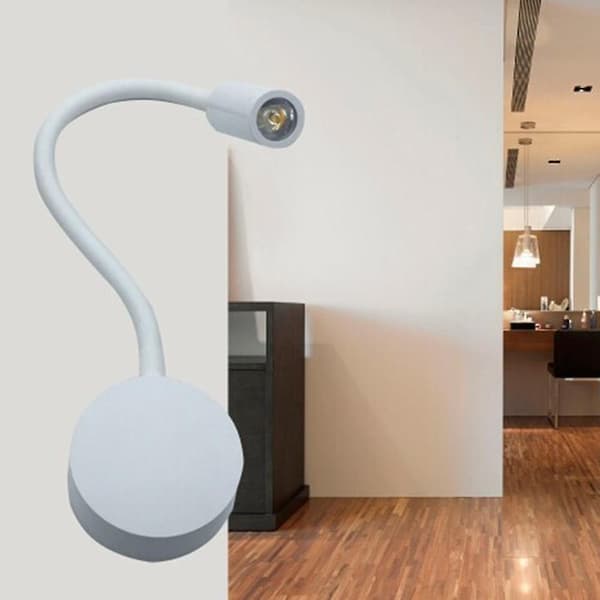3W Fleksibel Slange LED Vegglampe Silver Warm White Light*