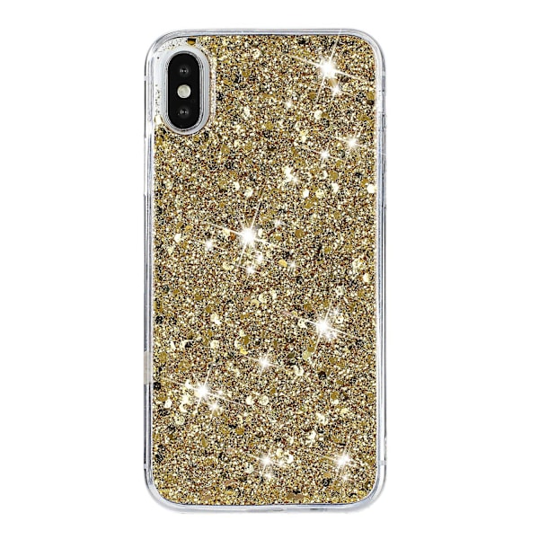 For iPhone X/ XS Case Epoxy Phone Protective Cover Glittery Powder TPU Phone Shell