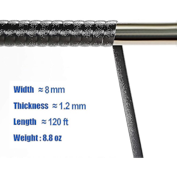 Flet Reparationssæt 37m 120ft Flet Reparationsartikler To-tonet Gradient Mørkebrun med Lysebrune Striber Plast Rattan Materiale til Patio Stol Repai Black