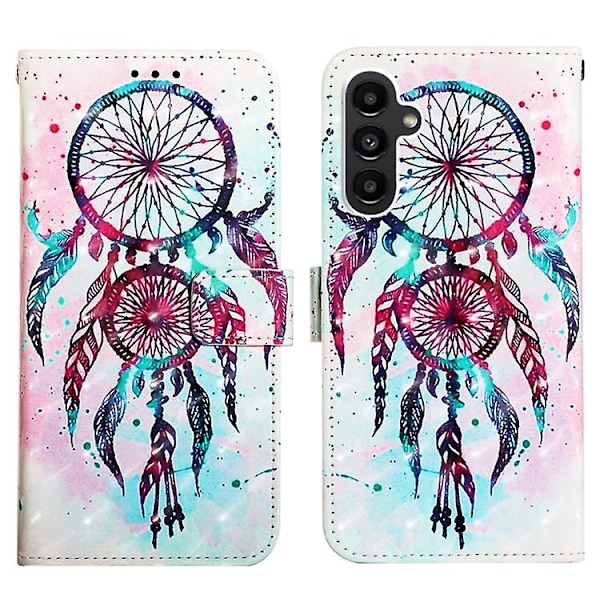 For Samsung Galaxy A05s 3D Maleri Vandret Flip Læder Mobiltelefon Etui Color Drop Wind Chimes