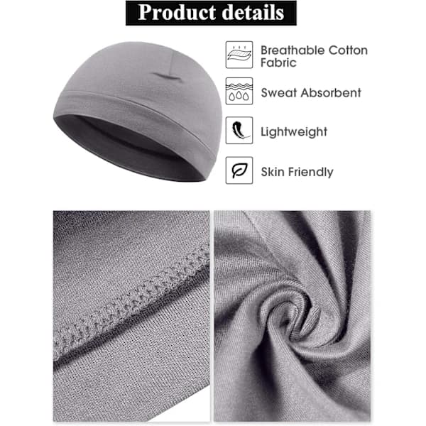 Fire myke luer i bomullsstrikk, elastiske og komfortable, med et multifunksjonelt fôr, unisex.