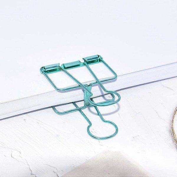 Ekstra store papirclips, hule, lange clips 3,2 cm, flere farver, store papirklemmer til kontorartikler (10 stk.) (D-V2) sky blue