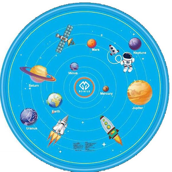Mimigo Splash Pad, Sprinkler til Børn & Baby og Hunde Pool Udendørs Legetøj Vand Legetøj 3-i-1 Vand Legetøj Gaver til 1 2 3 4 5 År Gamle Drenge Piger Toddler S LIGHT BLUE