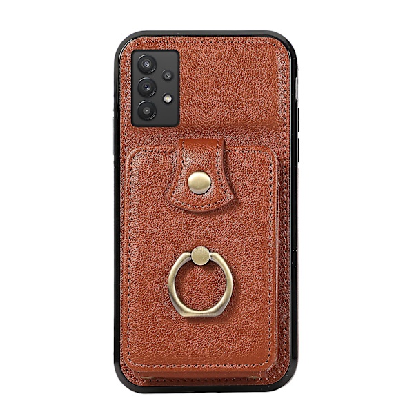 Samsung Galaxy A33 5g Fodral TPU+PU Läder Kortficka Stativ Baksida Brown