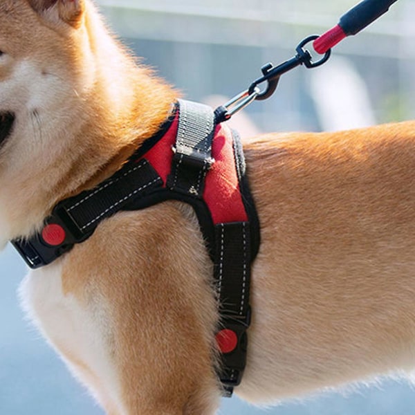 No Pull Dog -valjaat heijastavat säädettävät 2 metallihihnakoukulla ja pehmeällä harjoituskahvalla
