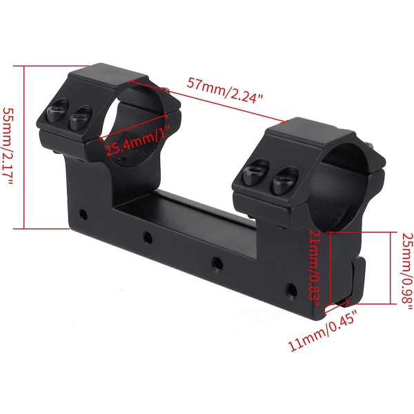 Aluminum Tactical High Profile 25.4mm Scope Rings 11mm Weaver/picatinny Dovetail Rail Mount Rings Scope