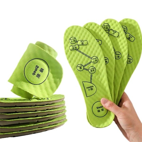 Akupressurmagnetiska Massageinlägg för Män/Kvinnor, Fotmassager Shoe-pad Fotterapi Reflexologi Smärtlindring Skoinlägg Läder Latex Inlägg green 43-44