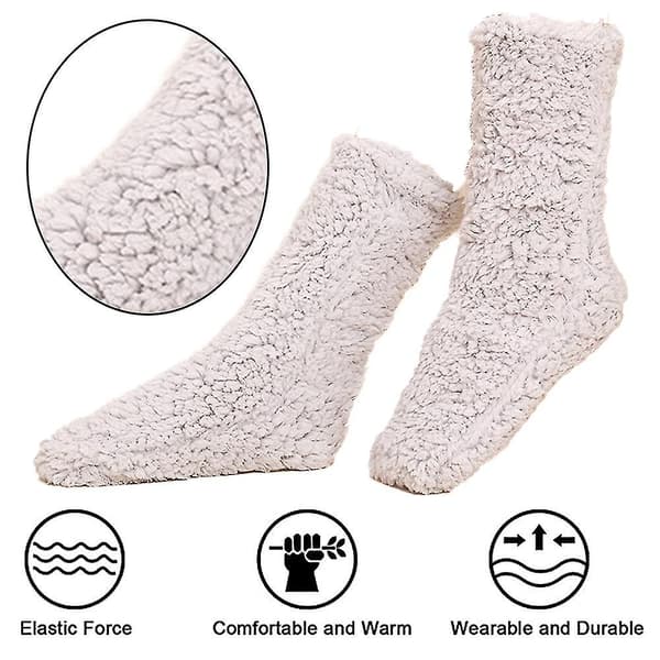 Golvsockor Vuxen Tjocka Sockor Kvinna Vinter Ullsockor gray