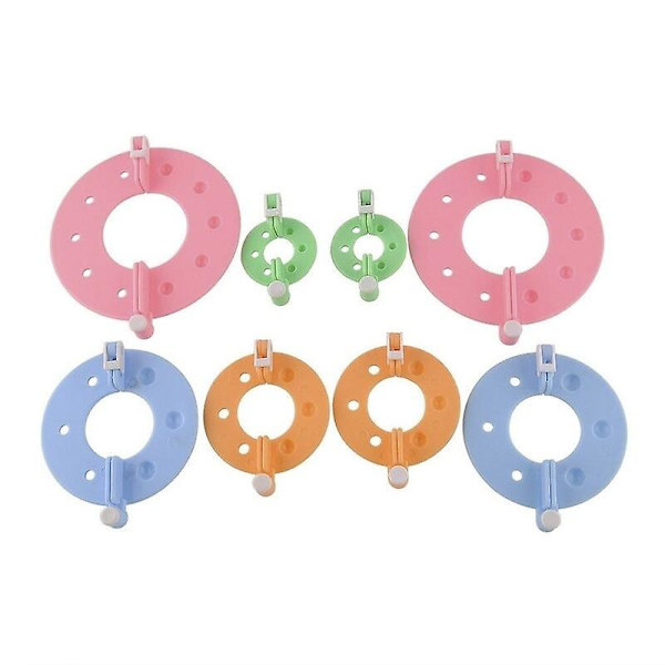 8 st 4 storlekar fluff boll vävare pompom maker stickning vävstol kit barn DIY Diy hantverk leveranser maker stickning verktyg   fingerfärdighetsspel