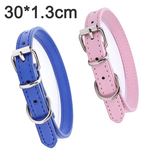 Leather Cat Collar 2 Pieces, Pet Collar Is Suitable For Cats And Dogs