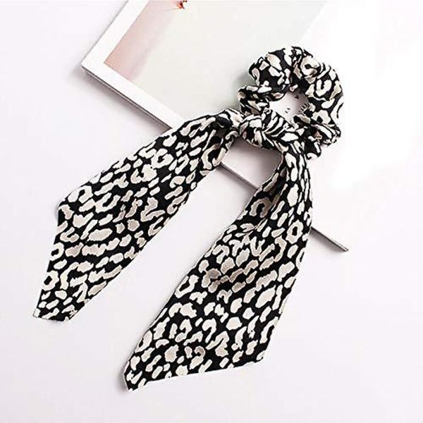 3 st silkescrunchies leopard elastiska hårband scrunchie