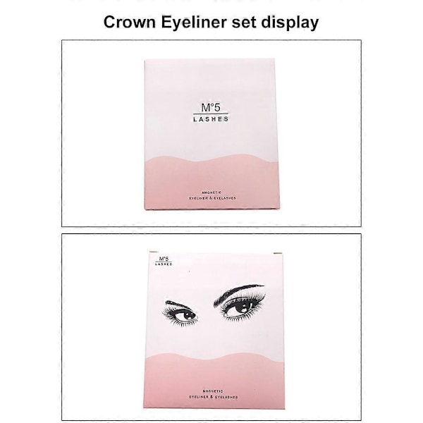 Vedenpitävä magneettinen eyeliner ripsillä ja pinseteillä, 3 parin setti, pitkät ripset 1 set