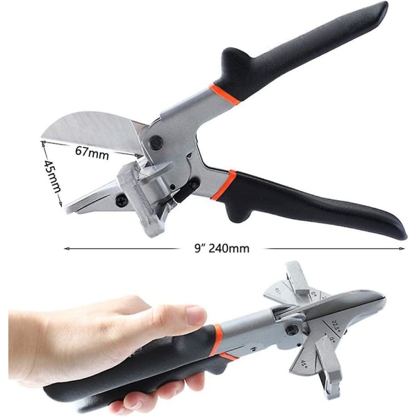 Cutting Angle Cutters - Miter Scissors - 0 - 135 - Hand Tool - Adjustable Scissors For Chamfer, Shoe Molding, Chute And Wood Parts