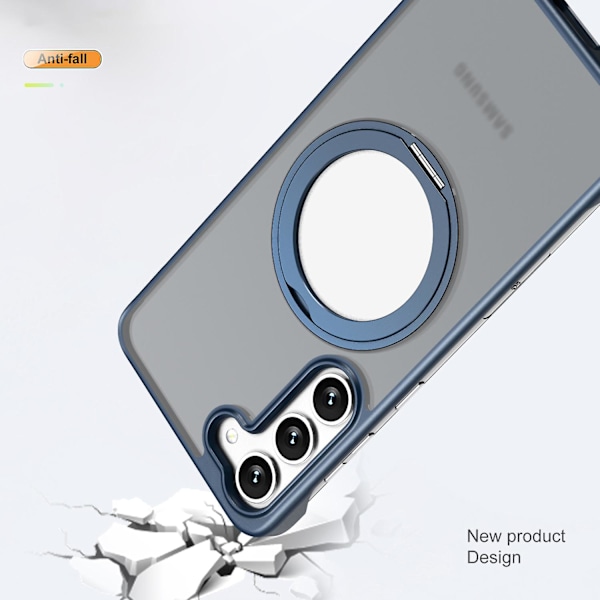 Til Samsung Galaxy S23+ Magnetisk Telefon Etui Tpu+akryl Rammeløs Cover Blue