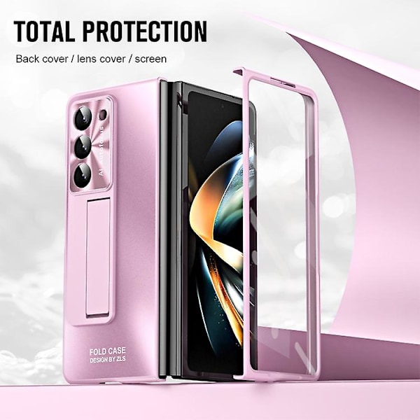 Samsung Galaxy Z Fold5 5g -integroitu Ag Matte -taittuva matkapuhelinkotelo kynälokerolla Pink