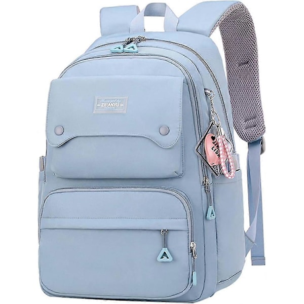 Teen Girls Casual Rygsæk Høj Mellem Skole Daypack Kvinder Daglig Rejse Laptop Taske A Blue