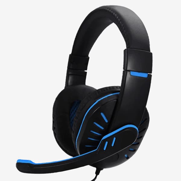 Over-ear gaming-hovedtelefoner, komfortable, multifarvet sort