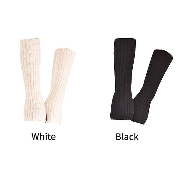 Dam Fingerlösa Vantar Casual Stretchiga Vinter Varma Långa Ärmar Solid White