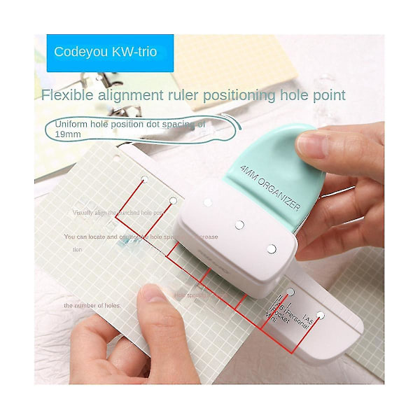 3 Hål 4mm Hålslag A5 A6 A7 A8 DIY Hålslag Lösblad Hålslag Handgjort Lösblad Pappers Hålslag