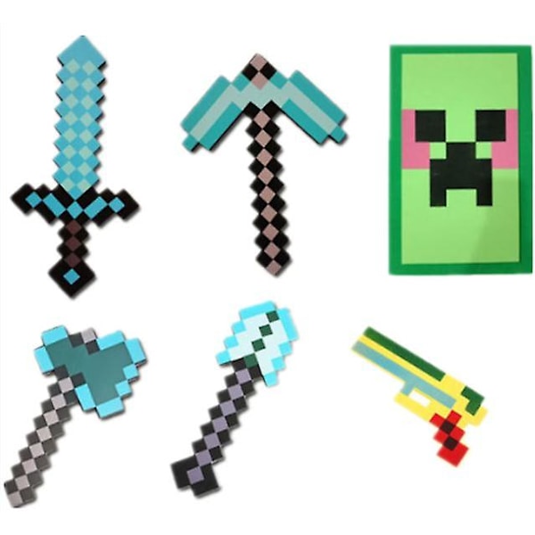 Minecrafted Diamond Sword - Mykt Eva-skumleketøy Official color pistol