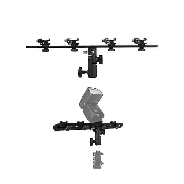 Flash Base Reflektor Flash Guide Fotografi Fylllys Stativ Telefon Multi-posisjon Live Streaming Skyvestativ, b