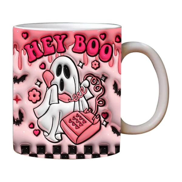 Ny läskig Halloween-kaffemugg Vattenmugg Halloween Pumpa B