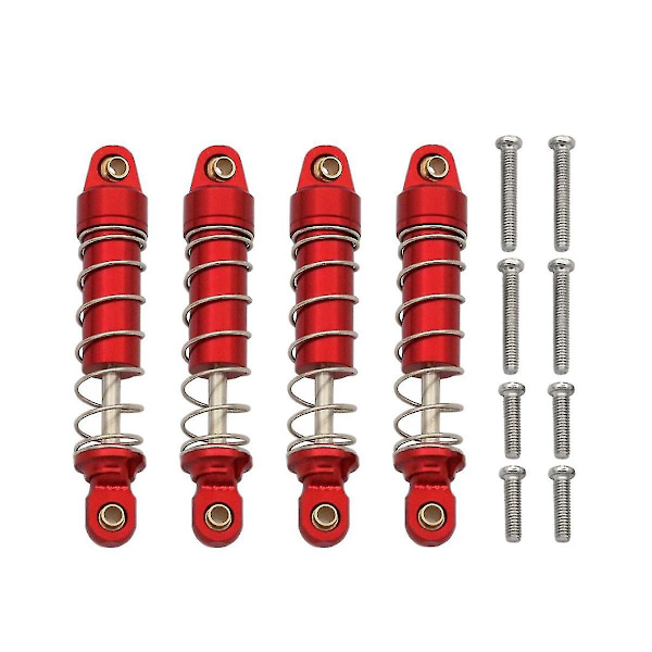 4 stk Metalldempere for Trx4m -4m 1/18 RC Crawler Bil Oppgraderingsdeler, Rød