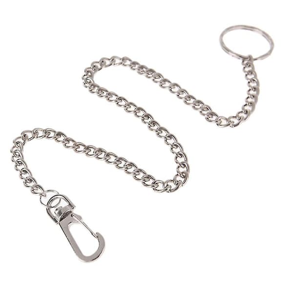 1 stk Lang Stærk Metal Hipster Nøglepung Bælte Ring Klips Kæde Nøglering