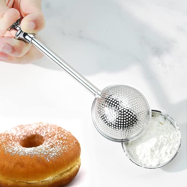 Sikter for baking - 2-pakke pulverisert sukker mel shaker duster, rustfritt stål heavy duty