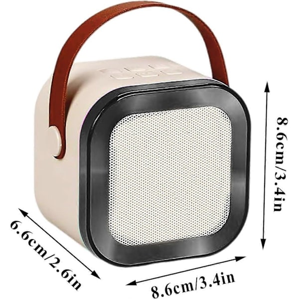 Mini Karaoke-laite lapsille ja aikuisille, Kannettava Bluetooth Mini Karaoke-mikrofoni laulava kaiutin 2 mikrofonilla ja valolla, Lahjat lelut kaikille älypuhelimille
