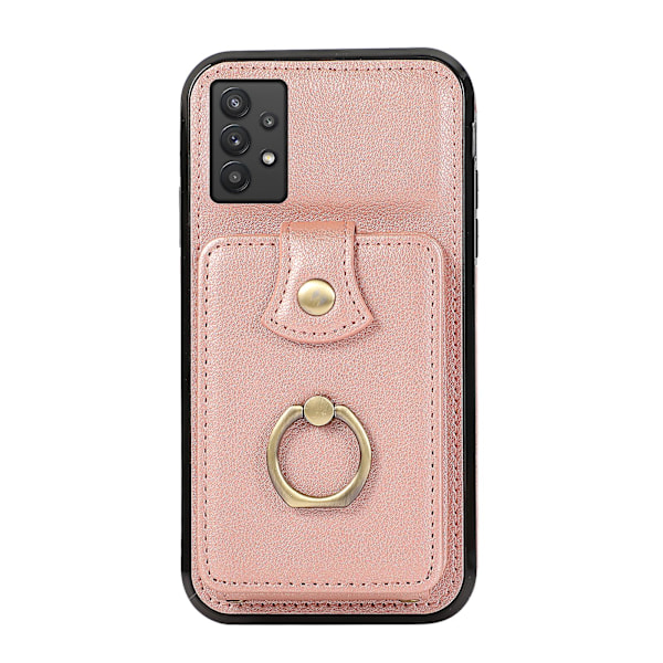 Til Samsung Galaxy A33 5g Telefon Etui Tpu+pu Læder Kortholder Kickstand Bagcover Pink