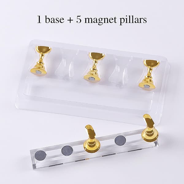 Akryl negl displaystativ neglspissholder magnetisk neglpraksisstativ fingernegl B