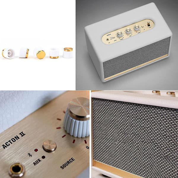 5 stk. Guitar Forstærker Knapper Hvide Guitar Volumen Knapper Push On Knapper