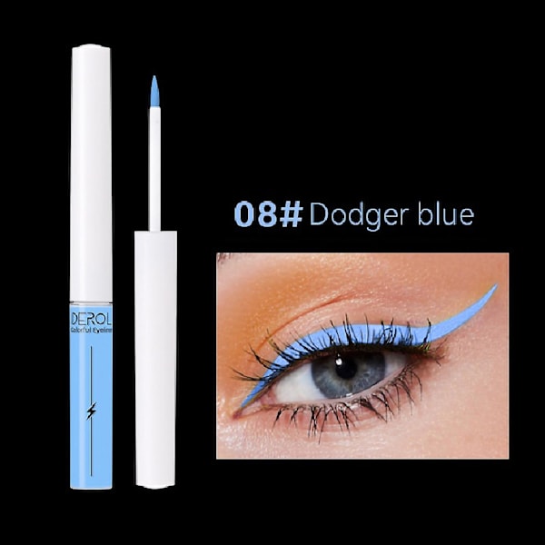Fluorescerande Eyeliner Snabbtorkande Vattenlöslig Färg Luminous Fluorescent UV Flytande Eyeliner Penna 4ml H