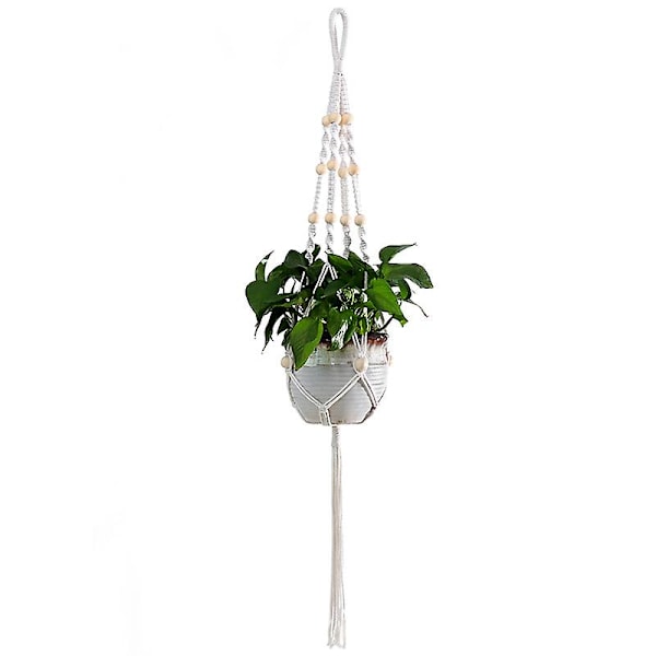 Macrame-kasvitelineet, ripustusruukut sisä- ja ulkokäyttöön, käsintehty ripustuskasviteline ripustusruukkuun sisä- ja ulkokäyttöön, puutarhapatio Combination 2