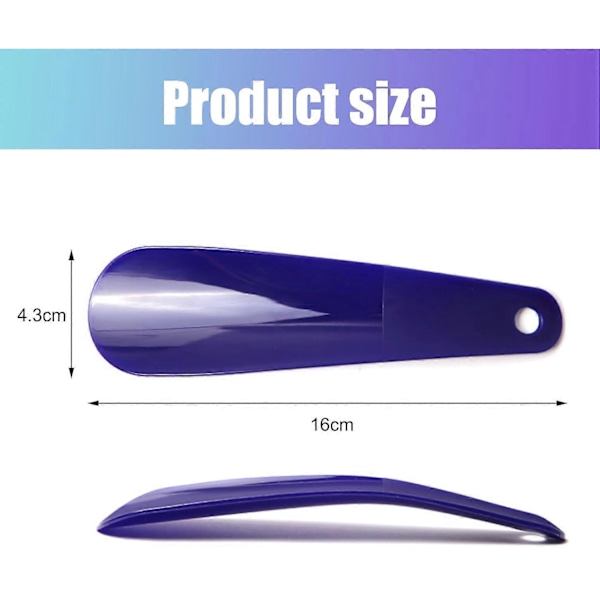 Skohorn, 4-pack 16cm Plastskohorn, 4 Färger, Liten Bärbar Skolyftare för Män Kvinnor Barn
